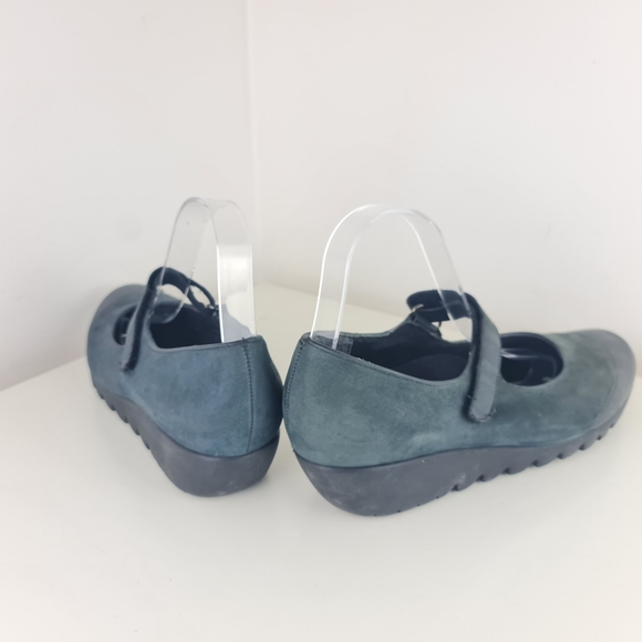 Munro Mary Jane Shoes Womens  Blue Nubuck Leather Journey Comfort Size 11 - Picture 6 of 15